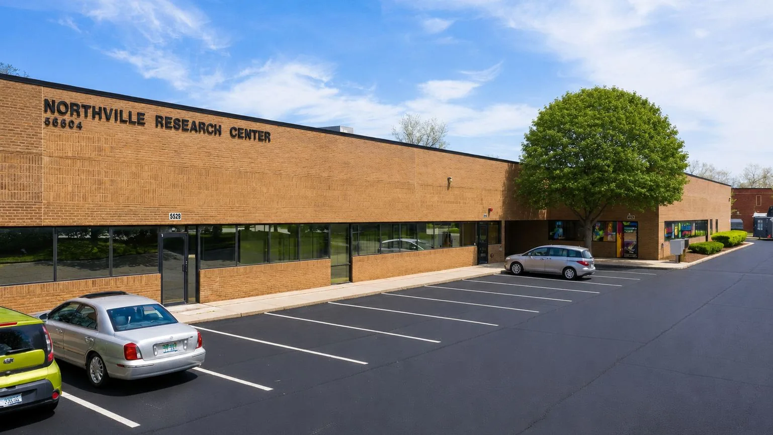 Northville Research Center brick exterior on 7 Mile Road
