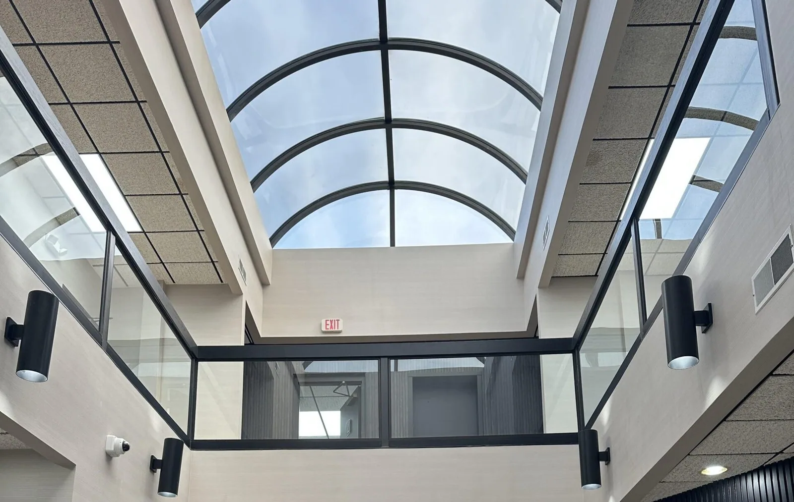 Two-story lobby